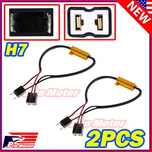 H7 Headlight Low Beam Bulb Wire LED Resistor Canceler Error Decoder Flicker P3 - Picture 1 of 1