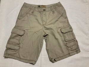 Lee Dungarees 100% Cotton Khaki Tan Cargo Shorts Boys Youth 14 Husky Great Cond. - Picture 1 of 7