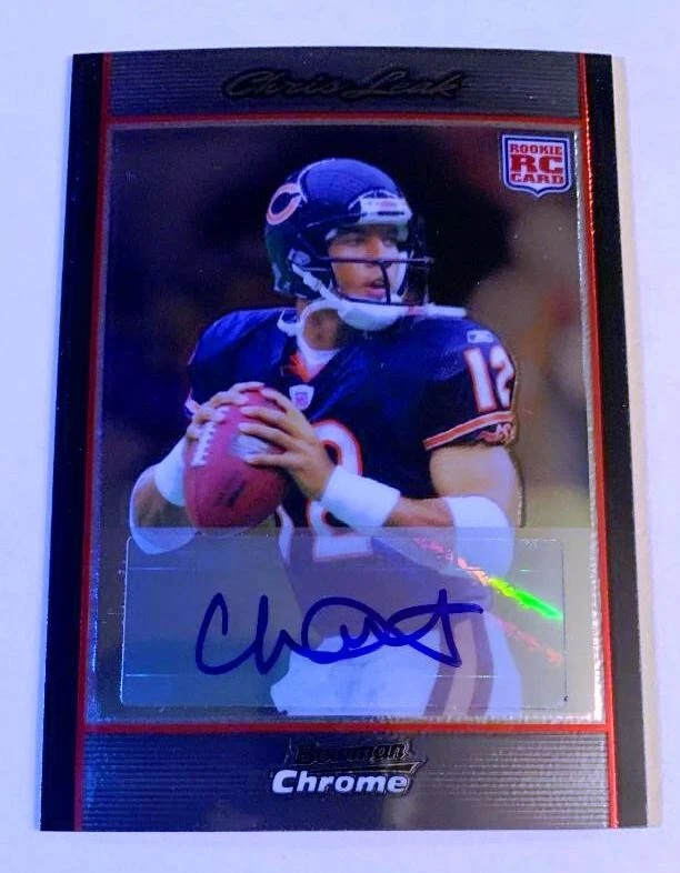 CHRIS LEAK 2007 Bowman Chrome Rookie Chicago Bears Certified AUTOGRAPH RC - Image 1 of 1