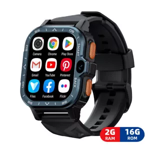 Smart Watch WiFi 4G Android GPS Dual Camera Sport Fitness Tracker 2+16G - Picture 1 of 12