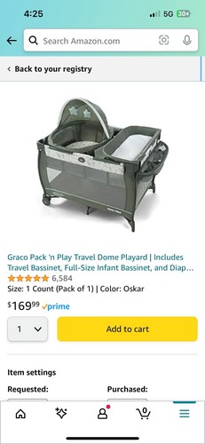 Graco 2109198 Pack N Play Travel Dome Playard W Full Size Infant ...