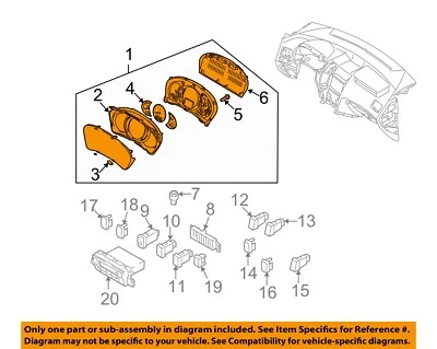 Medidor de velocímetro usado se adapta a: Hyundai Tucson Cluster MPH 2005 2,7 L sin odomo de viaje Foto 1 de 3