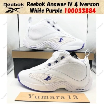 Reebok Answer IV 4 Iverson blanco púrpura 10003384 talla para hombre Foto 1 de 4