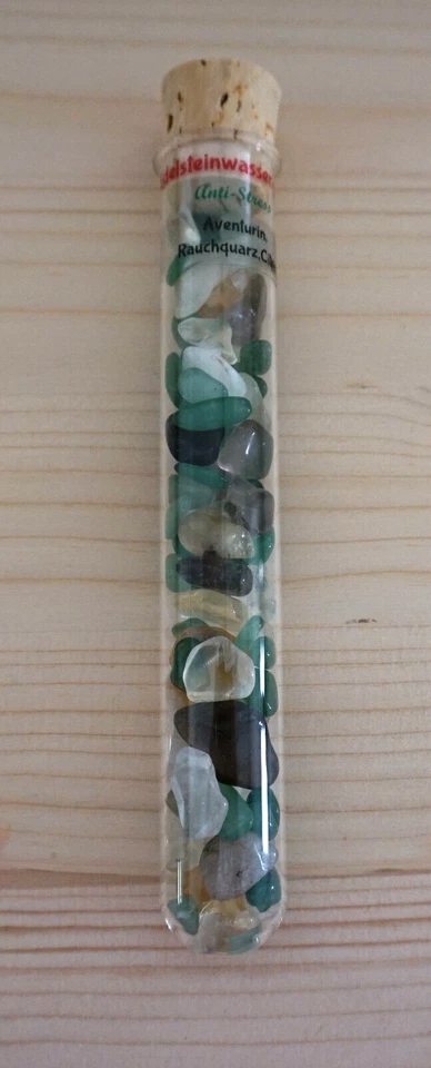 Edelsteinstab Wasserstab  Grundmischung Aventurin Rauchquarz Citrin 16 cm - Bild 1 von 4