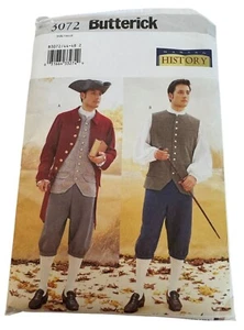 Butterick Schnittmuster 3072 Herren Revolutionskrieg Historisches Kostüm Kolonial - Bild 1 von 10