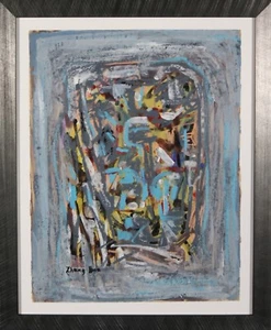 Abstract Composition 6 - Hua ZHANG - Original Painting - Gouache - Picture 1 of 3