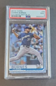 Corbin Burnes 2019 Topps Father's Day Blue #3/50 RC #94 PSA 9 "Very Low Pop" - Picture 1 of 9