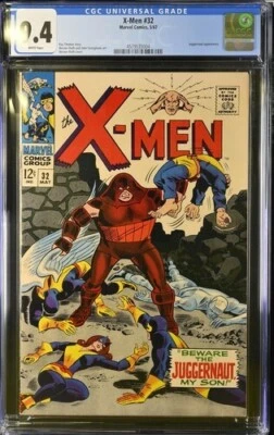 X-Men #32 1967 Marvel Comics CGC 9.4 Juggernaut app White Pages - Image 1 of 2
