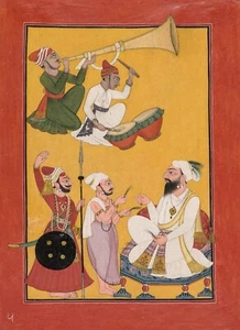 Indian Art : "Celebrations of Krishna's Birth" (c.1730) — Giclee Fine Art Print - Picture 1 of 7