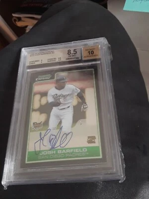 Padres Josh Barfield SP Auto RC 2006 Bowman Chrome classificação 8,5 - Imagem 1 de 3