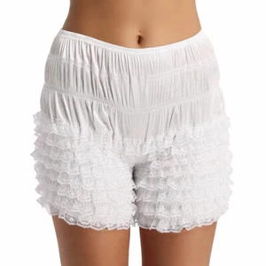 Womens Tiered Ruffle Lace Bloomers Panties Pettipants Boyshorts Rhumba Shorts - Picture 1 of 54