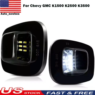 Rear LED License Plate Light Tag Lamp Assembly For Chevy GMC K1500 K2500 K3500 Foto 1 de 4