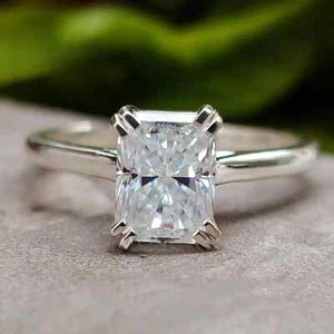 2.00Ct Radiant Cut IGI Certified Lab Grown Diamond Solitaire Ring 950 Platinum - Picture 1 of 11