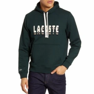 Lacoste Men's 3D Logo Graphic Cotton Blend Hoodie Sweatshirt Green Size S SH8622 - Picture 1 of 11