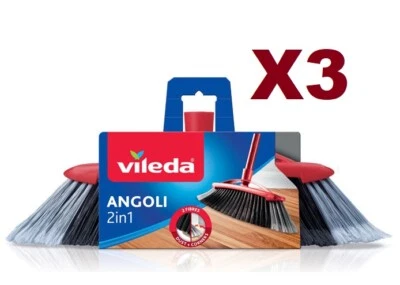3 PZ VILEDA SCOPA 2IN1 ANGOLI PER INTERNI - Photo 1/2