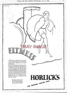 1928 Advert for HORLICKS 'The Original' Malted Milk Drink Art Deco Print Ad 728E - Picture 1 of 1
