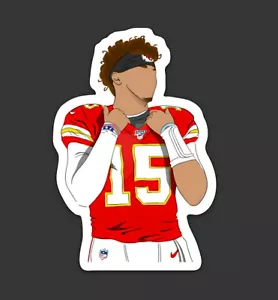 PATRICK MAHOMES KANSAS CITY CHIEFS 3" DIE CUT STICKER SUPER BOWL CHAMP'S GOAT - Picture 1 of 1