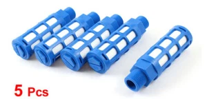 5 pièces 3/8PT plastique pneumatique échappement d'air réduction du bruit silencieux bleu - Photo 1/2