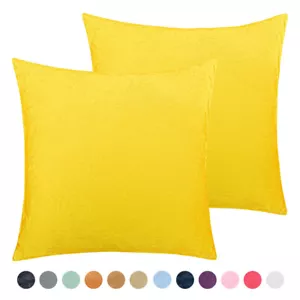 Throw Pillow Covers Set of 2 Sofa Decor Velvet Cushion Cases 7 Sizes 12 Colors - Picture 1 of 64
