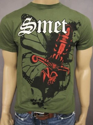 全新带标签 Smet by Ed Hardy 男式 T 恤出生在街上尺寸 M 柔软棉质 — 第 1/4 张图片