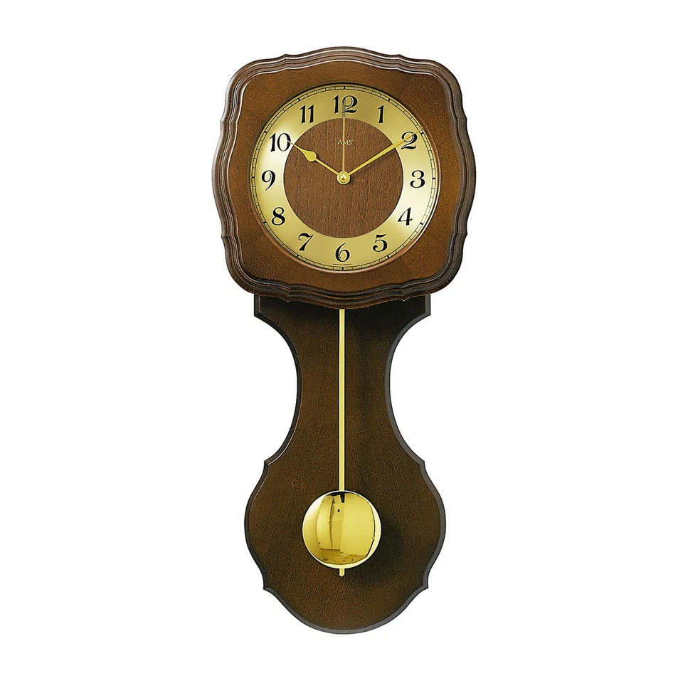 AMS 5162/1 Funk-Pendeluhr, Westminster, Nussbaum, Mineralglas - Bild 1 von 1