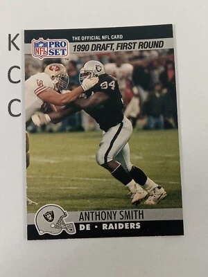 1990 Pro Set NFL #679 Anthony Smith Los Angeles Raiders - Image 1 of 2