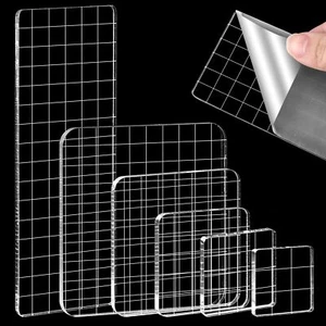 6 Stk Acrylblock 31/38/5/75/10/6x16cm Acryl Stempelblock Set Acrylblock Sili... - Bild 1 von 7