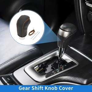 1 Pc Car Gear Shift Knob Cover for Hyundai Tucson 2015-2018 Black Brown - Picture 1 of 6