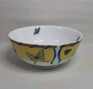 Lynn Chase Butterfly Ribbons Bamboo 6" Berry Cereal Soup Bowl "1997" - Picture 1 of 6