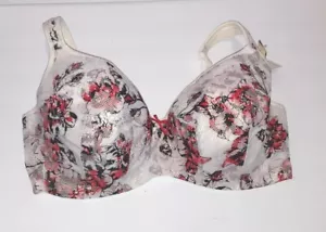 Cacique Floral Bold Lace Balconette Underwire Bra size 40DDD 40F New NWT - Picture 1 of 3