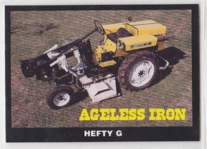 Vintage Hefty G Garden Cultivator Farm Tractor Trading Card - Picture 1 of 2