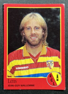 112 JEAN GUY WALLEMME RC LENS PANINI FOOTBALL 97 1996-1997 FOOTBALL