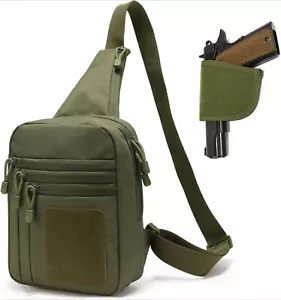 Concealed Carry Crossbody Bag for Men Shoulder Chest Pack Gun Bags for Handguns - Picture 1 of 6