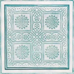 Gittersystem Pop In, 24" x 24", 3D, PVC Deckenfliesen, ANCARA rustikal weiß Patina - Bild 1 von 3