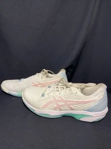 Asics Solution Speed FF 2 Women's Tennis/ Pickleball White/Frosted Rose Sz 10.5 - Picture 1 of 5