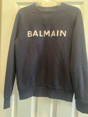 Sudadera Balmain Cuello Redondo Azul Marino Talla XS Usada Foto 1 de 4