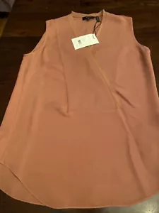Neu mit Etikett Theory Damenbluse Seide ärmellos terra rose Größe P (XS) 215 $ - Bild 1 von 3