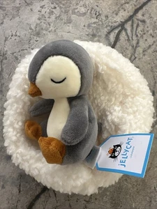 Jellycat Penguin Nesting Hibernating In Nest NWT New With Tags - Picture 1 of 6