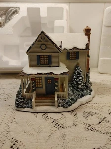 Thomas Kinkade Victoria's Christmas Lighted Christmas House Hawthorne Village - Picture 1 of 13