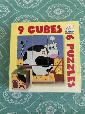 Детская кубическая головоломка с 6 животными - полная - французская. Париж. - Изображение 1 из 4