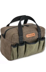Welkinland Tool Bag Men's Electrician 14 Pockets Canvas Tool Bag Brown - Picture 1 of 5