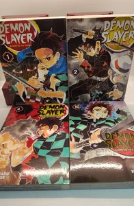 Demon Slayer Manga Lot Volumes 1, 2, 4, 10 - Koyoharu Gotouge - Shonen Jump - Bild 1 von 8
