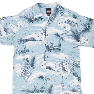 VINTAGE HARLEY DAVIDSON HAWAIIAN SHIRT SMALL 1990S MADE IN HAWAII - Image 1 of 4