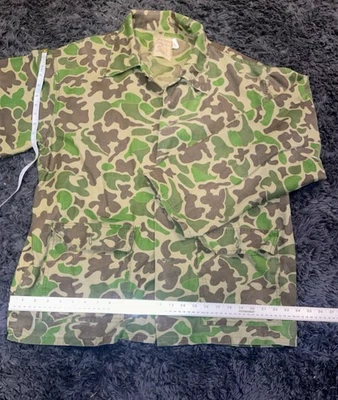 Camisa de Colección Años 60 Hudson Bay Herters Camuflaje 100% Algodón Talla Extra Grande Usada en Excelente Condición Foto 1 de 4
