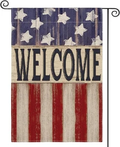 AVOIN colorlife Patriotic 4th of July Garden Flag Size-12 x 18, Multi - Picture 1 of 7