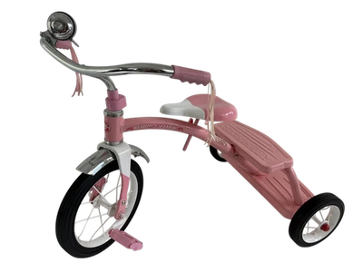 Radio Flyer COMO NUEVO 12" Rueda Delantera 2-5 años Jóvenes Niñas Rosa Doble Cubierta Acero Triciclo Foto 1 de 4