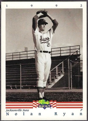 1992 CLASSIC BEST #1 NOLAN RYAN - MINOR LEAGUE (AA) JACKSONVILLE SUNS - Image 1 of 2