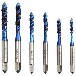 6Pcs Combination Drill and Tap Bits Set, SAE High Speed Steel Thread Screw Ta... - Foto 1 di 7