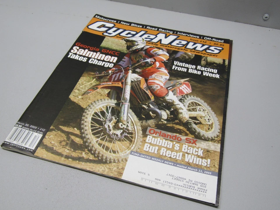 CYCLE NEWS NEWSPAPER MARCH 30 2005 NUMBER 12 BIKE WEEK ORLANDO SX - Image 1 of 4