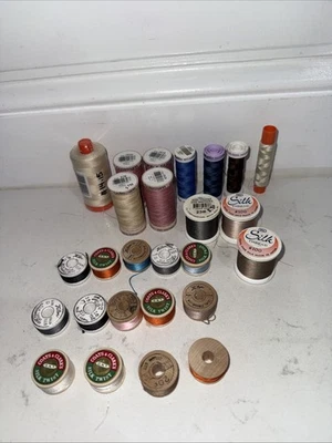 Sewing THREAD Lot Of 24. Gutterman, Mettler, Coats And Clark’s, Talon - Image 1 of 4